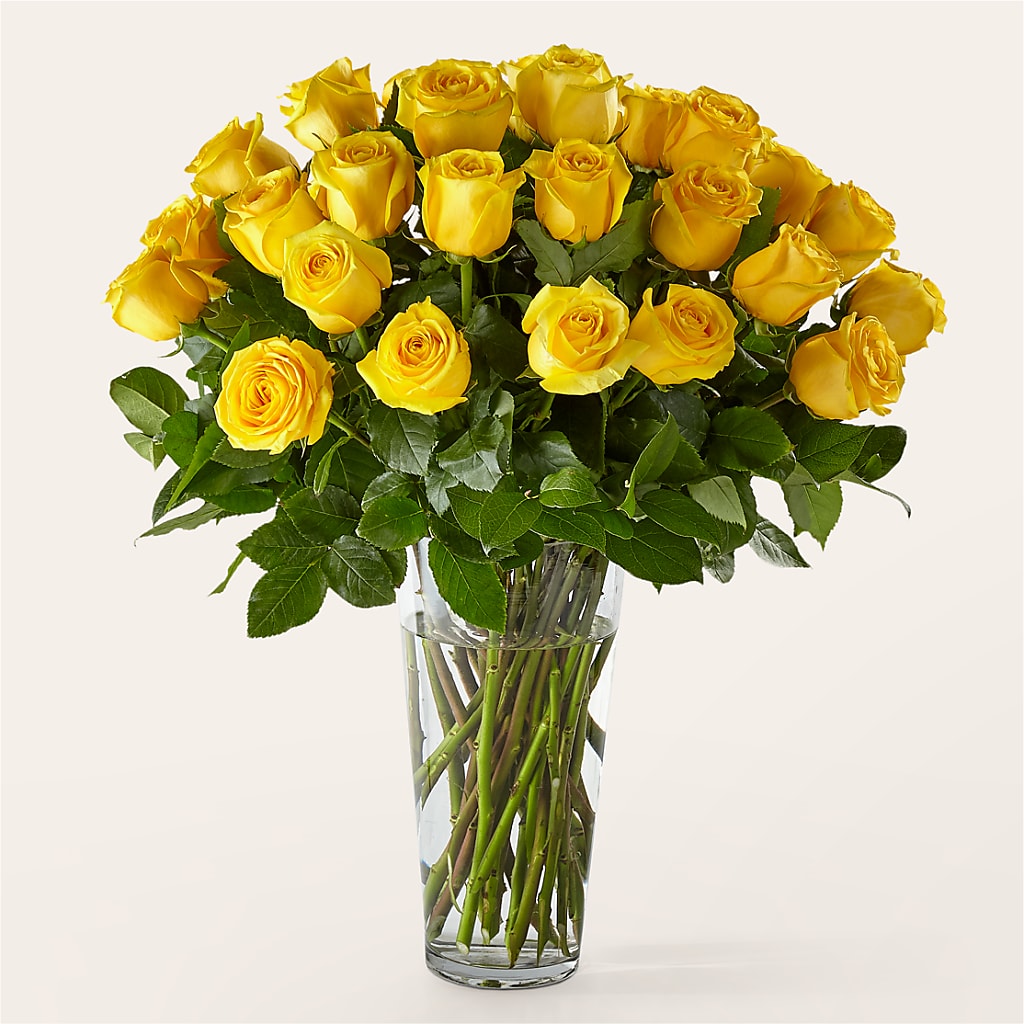 Long Stem Yellow Rose Bouquet – Lovely Flowers And Gifts, Islip Terrace NY