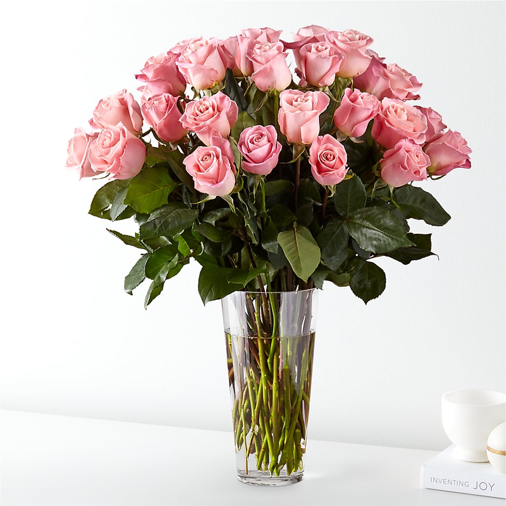 Long Stem Pink Rose Bouquet – Lovely Flowers And Gifts, Islip Terrace NY