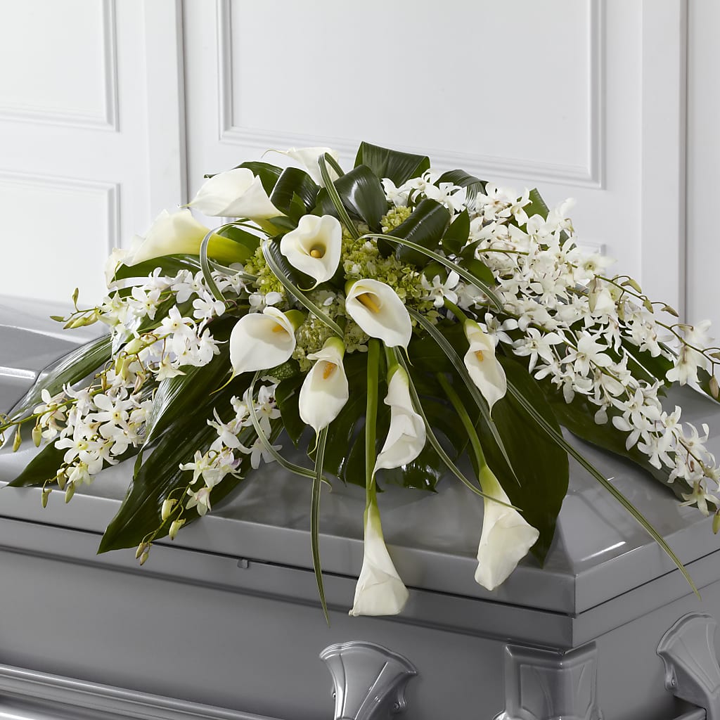 Angel Wings Casket Spray – Lovely Flowers And Gifts, Islip Terrace NY
