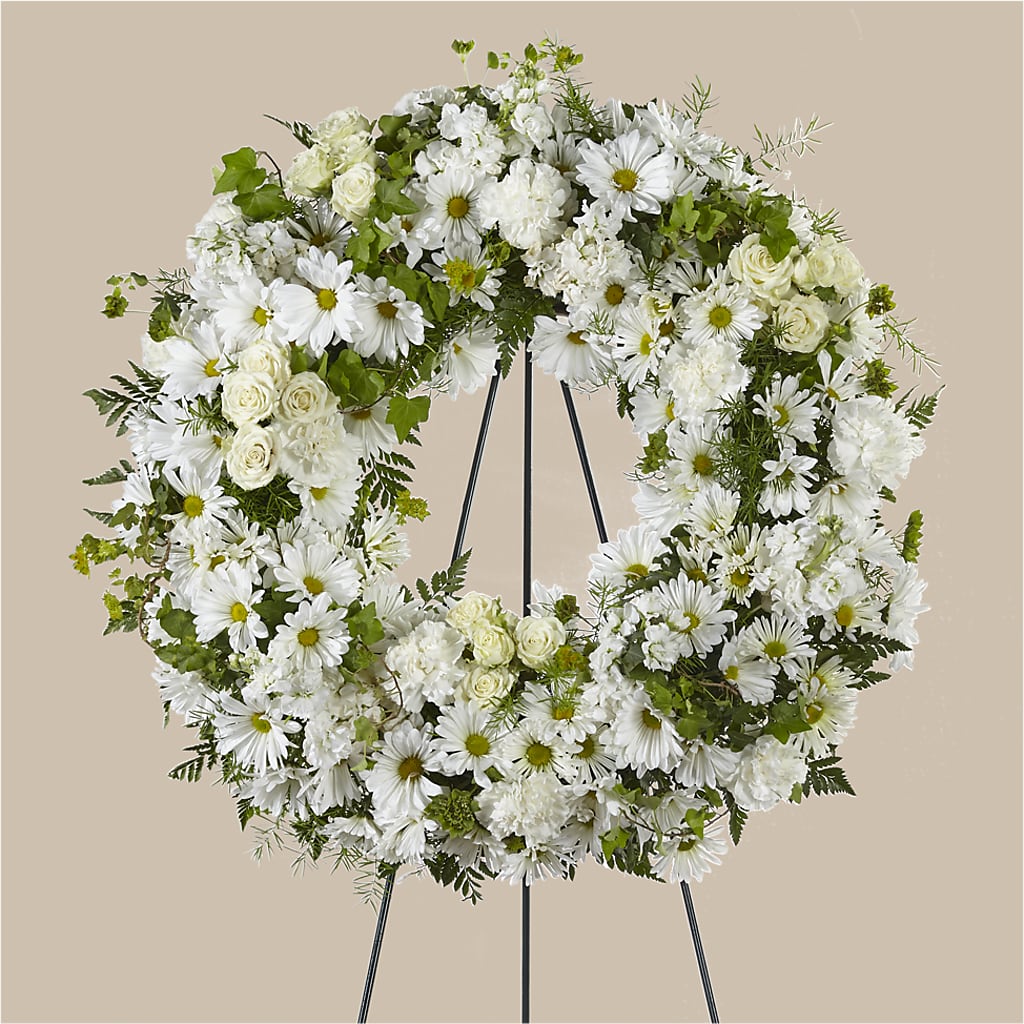 Faithful Wishes Wreath – Lovely Flowers And Gifts, Islip Terrace NY