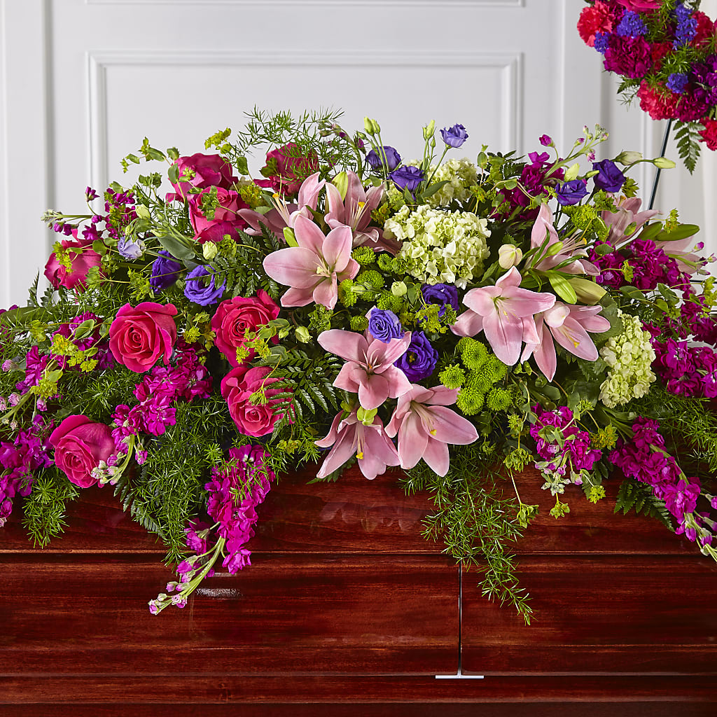 Radiant Tribute Casket Spray – Lovely Flowers And Gifts, Islip Terrace NY