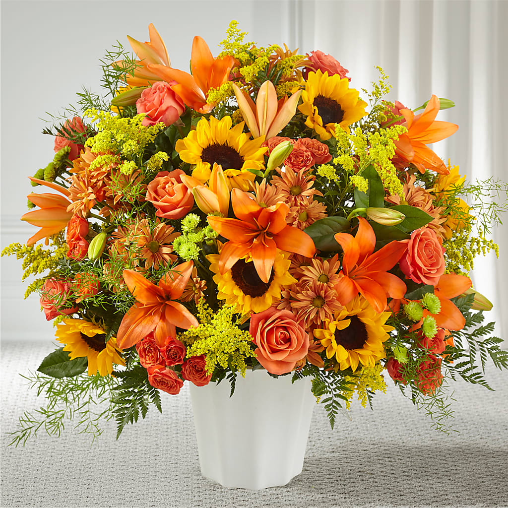 Harvest Thoughts Floor Basket – Lovely Flowers And Gifts, Islip Terrace NY