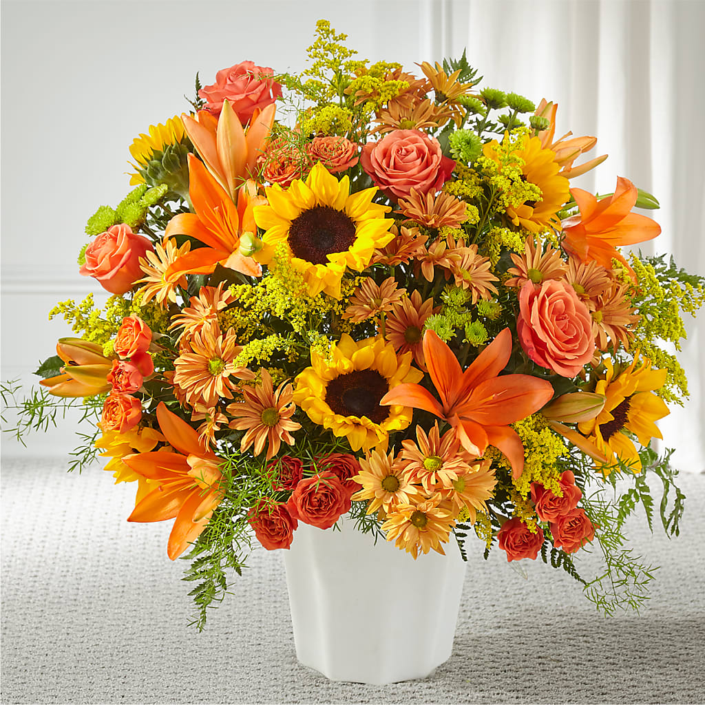 Harvest Thoughts Floor Basket – Lovely Flowers And Gifts, Islip Terrace NY