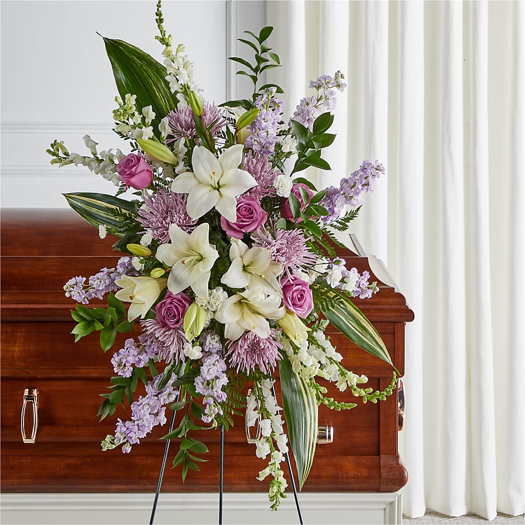 Grateful Hearts Standing Spray – Lovely Flowers And Gifts, Islip Terrace NY