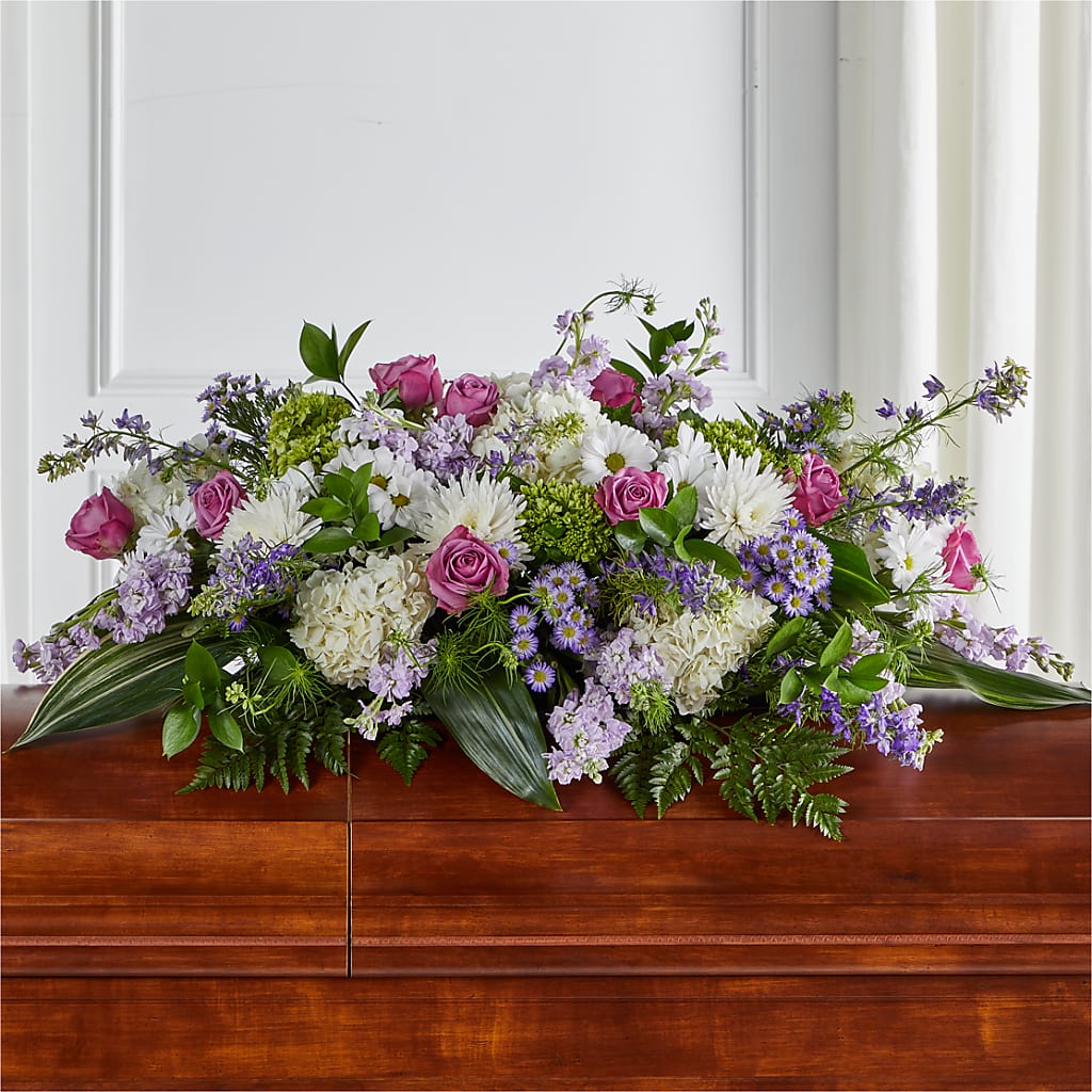 Meadows of Serenity Casket Spray – Lovely Flowers And Gifts, Islip Terrace NY