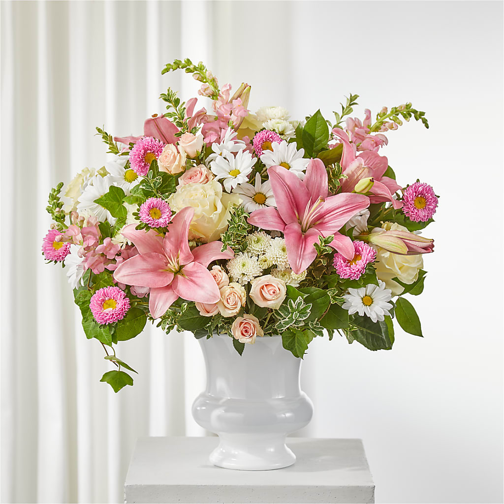 Empathetic Blooms Urn Arrangement – Lovely Flowers And Gifts, Islip Terrace NY