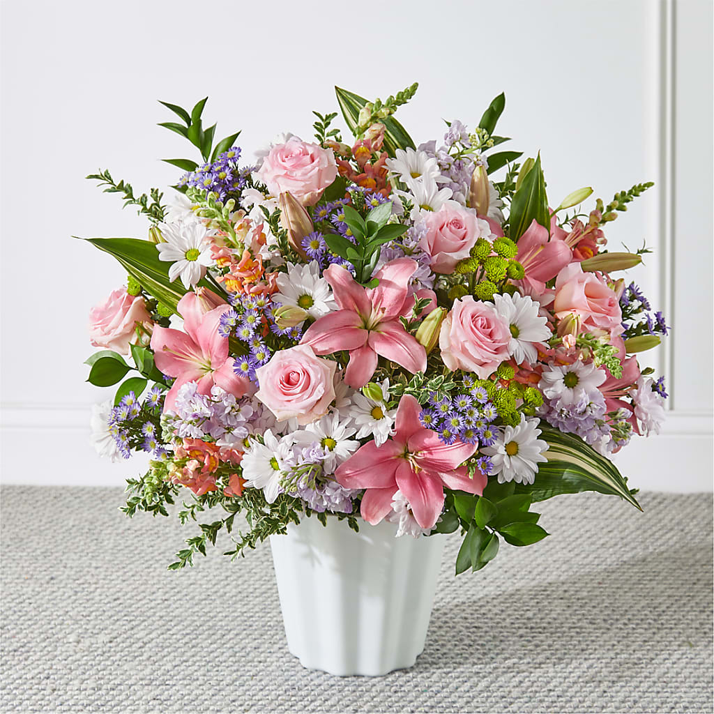 Abundant Compassion Floor Basket – Lovely Flowers And Gifts, Islip Terrace NY