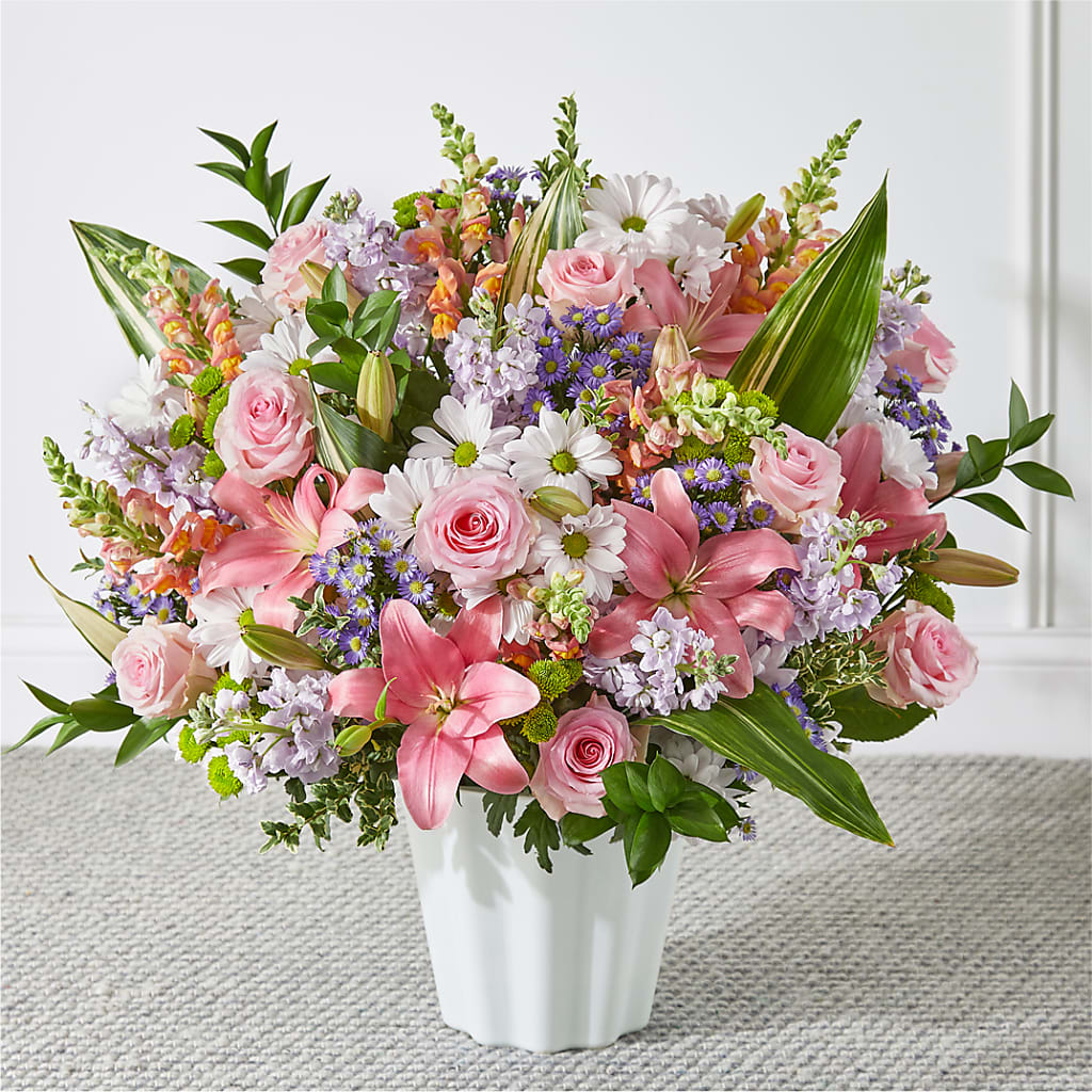 Abundant Compassion Floor Basket – Lovely Flowers And Gifts, Islip Terrace NY