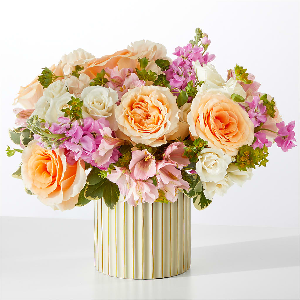 Paradise Bouquet with Ivory Vase – Lovely Flowers And Gifts, Islip Terrace NY