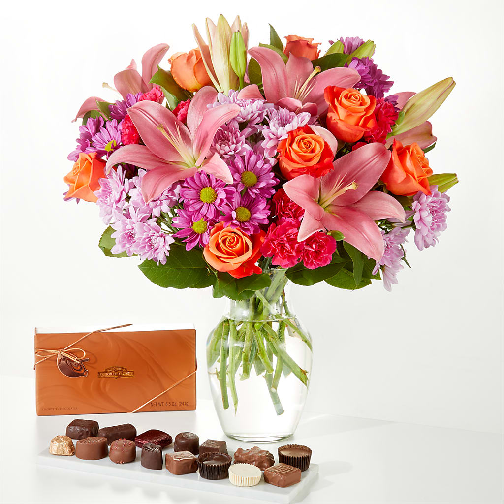 One and Only Bouquet and Chocolate Bundle – Lovely Flowers And Gifts, Islip Terrace NY