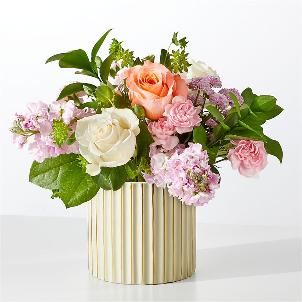 French Market Bouquet with Ivory Vase – Lovely Flowers And Gifts, Islip Terrace NY