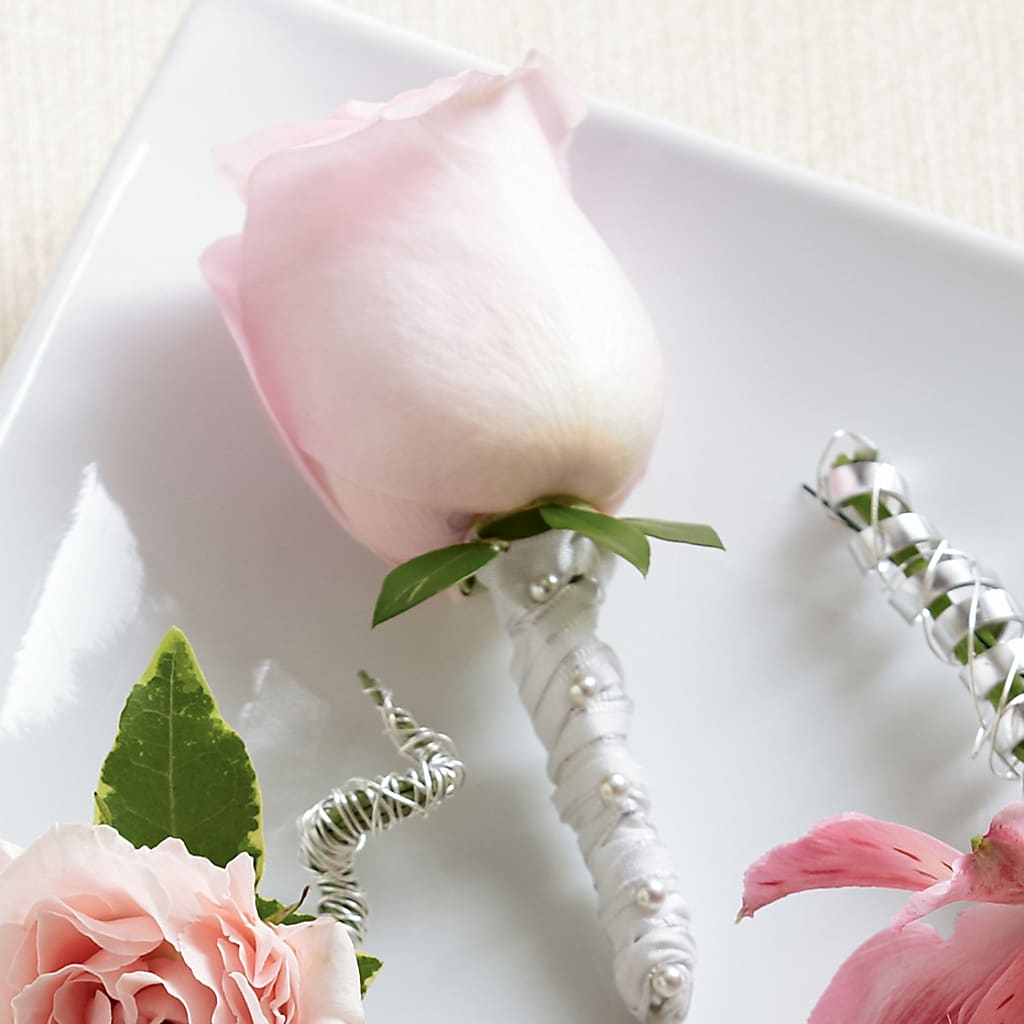 Pink Rose Boutonniere – Lovely Flowers And Gifts, Islip Terrace NY
