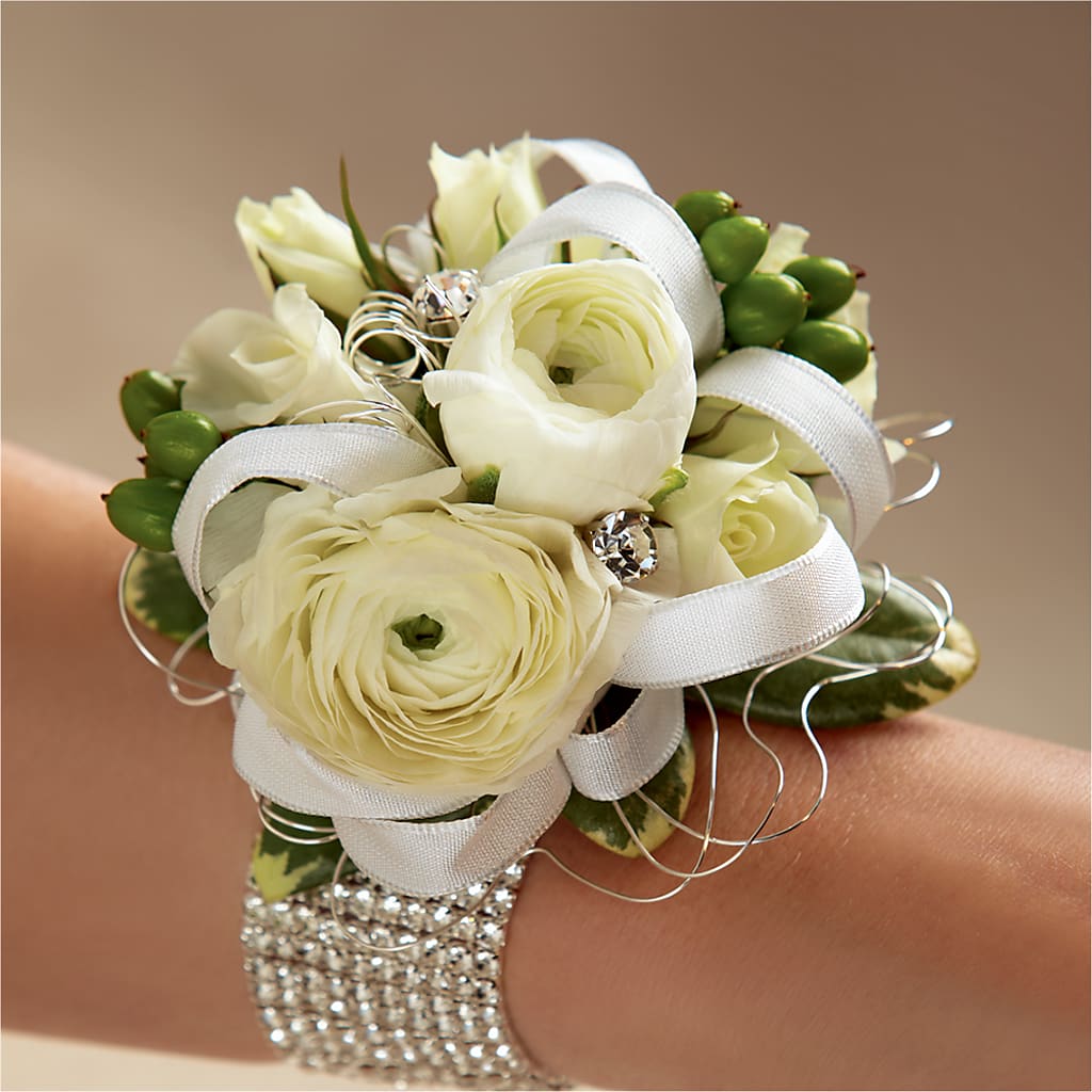 White Wedding Corsage – Lovely Flowers And Gifts, Islip Terrace NY