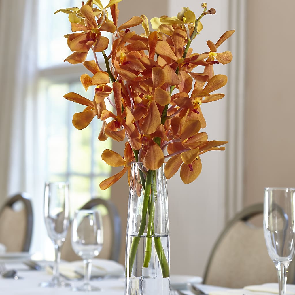 Orange Mokara Bud Vase – Lovely Flowers And Gifts, Islip Terrace NY