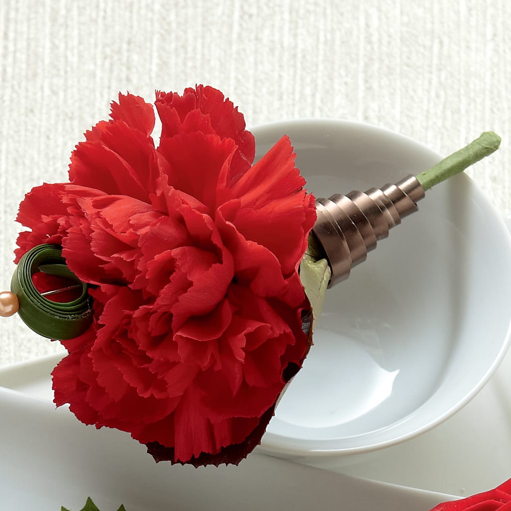 Red Carnation Boutonniere – Lovely Flowers And Gifts, Islip Terrace NY