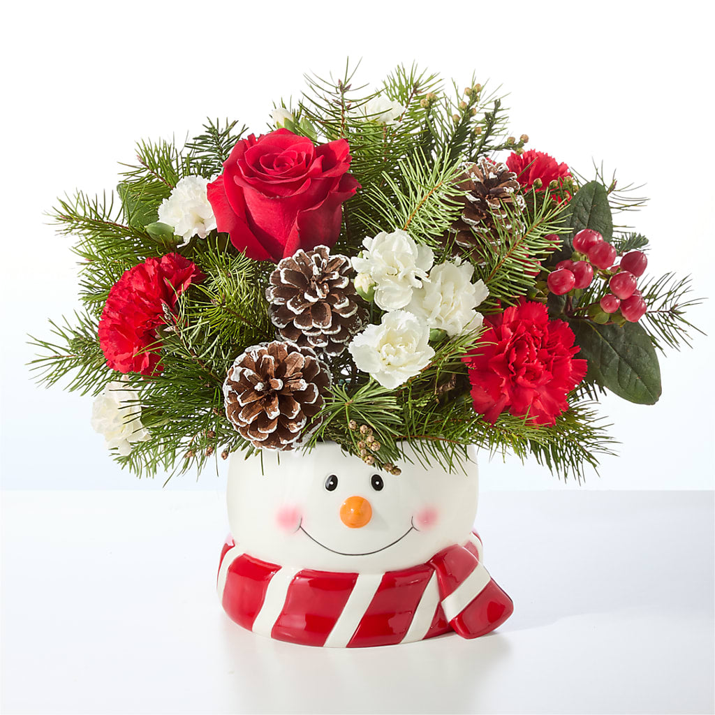 Jolly Snowman Bouquet –  Lovely Flowers And Gifts, Islip Terrace NY