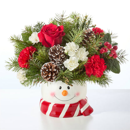 Jolly Snowman Bouquet –  Lovely Flowers And Gifts, Islip Terrace NY