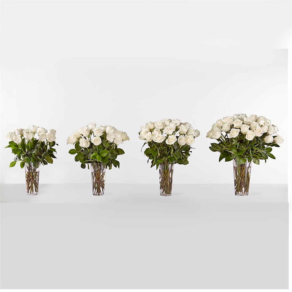 Long Stem White Rose Bouquet –  Lovely Flowers And Gifts, Islip Terrace NY
