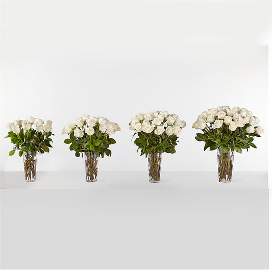 Long Stem White Rose Bouquet –  Lovely Flowers And Gifts, Islip Terrace NY