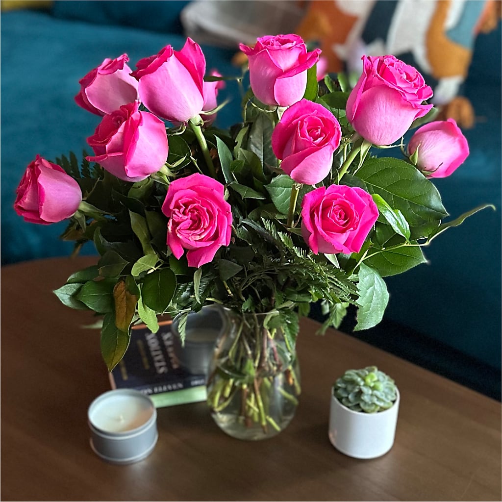 Long Stem Pink Rose Bouquet –  Lovely Flowers And Gifts, Islip Terrace NY