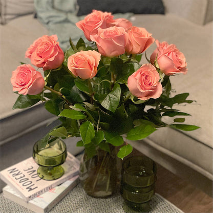 Long Stem Pink Rose Bouquet –  Lovely Flowers And Gifts, Islip Terrace NY