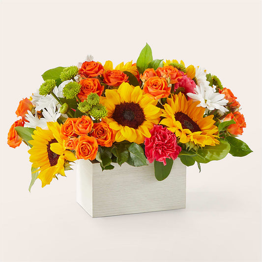 Sun-drenched Blooms Box Bouquet –  Lovely Flowers And Gifts, Islip Terrace NY