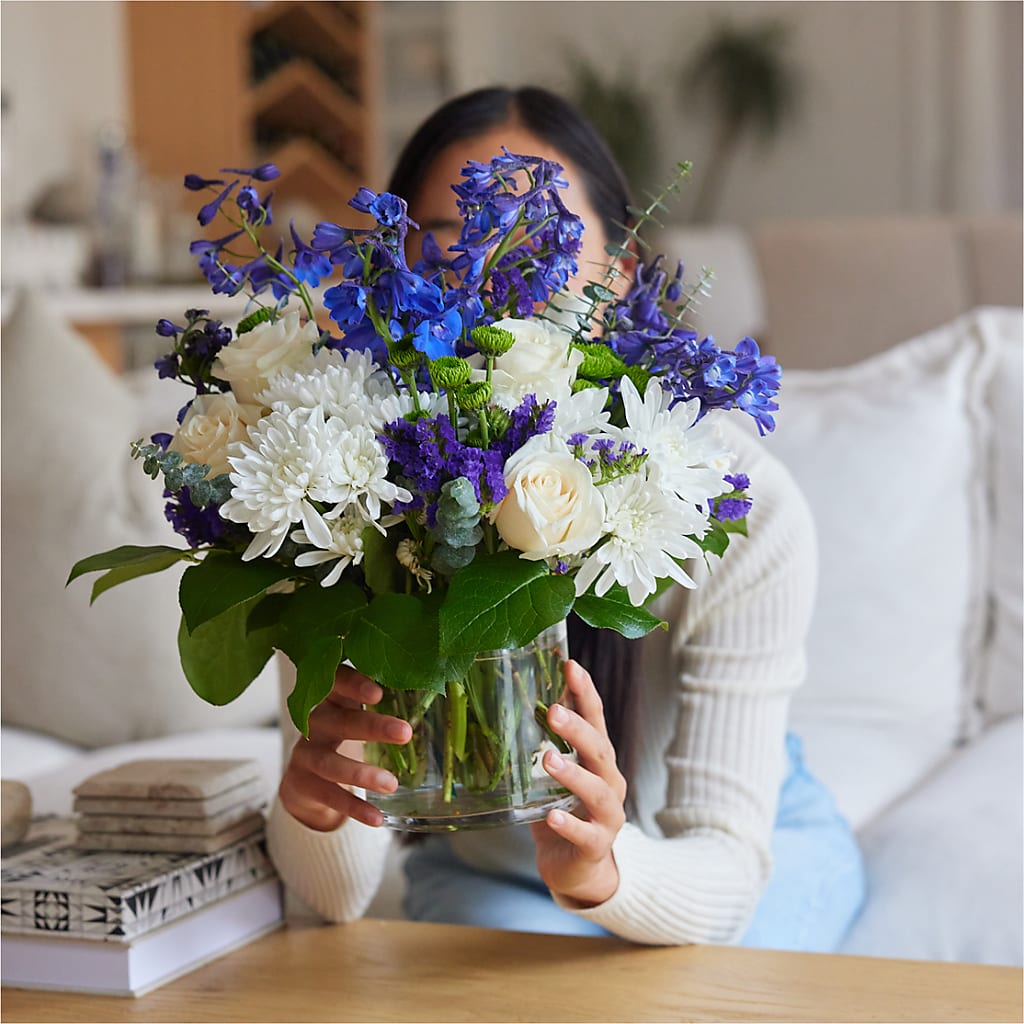 Cerulean Waves Bouquet –  Lovely Flowers And Gifts, Islip Terrace NY