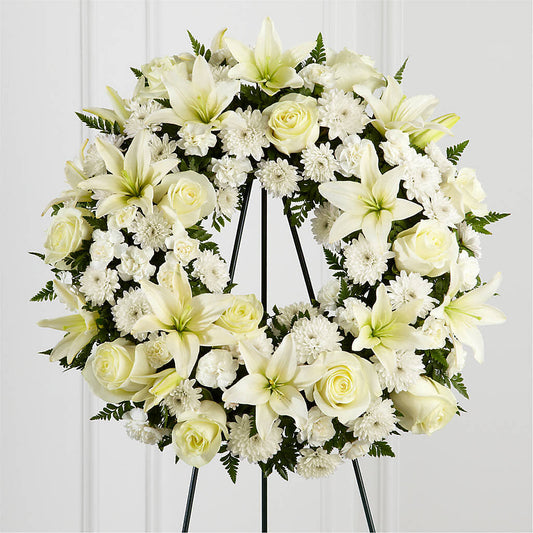 Treasured Tribute Wreath –  Lovely Flowers And Gifts, Islip Terrace NY