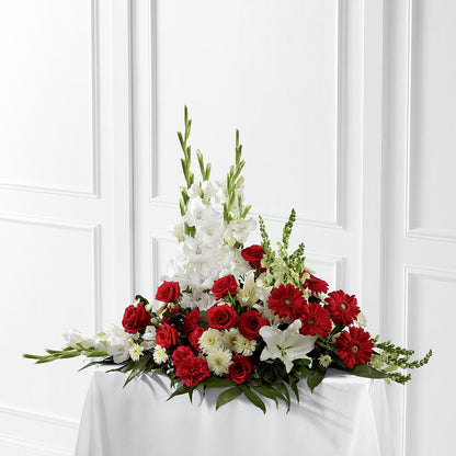 Crimson & White Arrangement –  Lovely Flowers And Gifts, Islip Terrace NY