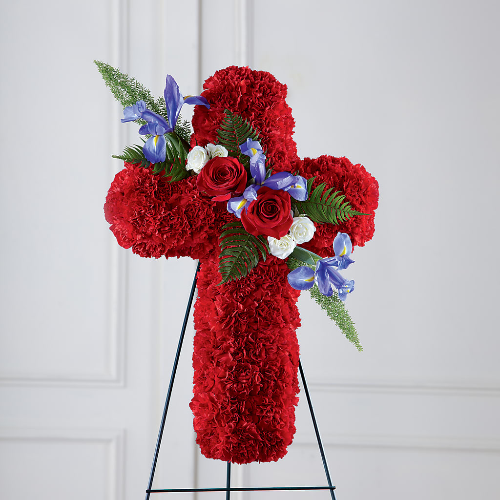 Faithful Hero Floral Cross –  Lovely Flowers And Gifts, Islip Terrace NY