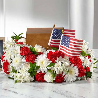 Spirit of Patriotism Cremation Adornment –  Lovely Flowers And Gifts, Islip Terrace NY