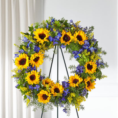 Bright Rays Wreath –  Lovely Flowers And Gifts, Islip Terrace NY