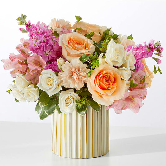 Paradise Bouquet with Ivory Vase –  Lovely Flowers And Gifts, Islip Terrace NY