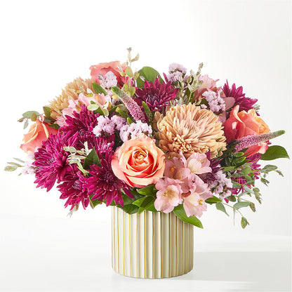 Berry Cobbler Bouquet with Ivory Vase –  Lovely Flowers And Gifts, Islip Terrace NY