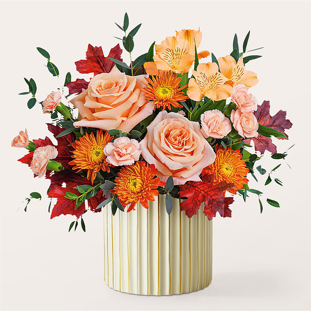 Spiced Latte Bouquet with Ivory Vase –  Lovely Flowers And Gifts, Islip Terrace NY