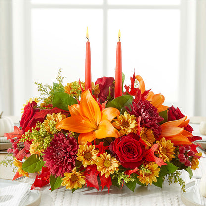 Autumn's Embrace Centerpiece –  Lovely Flowers And Gifts, Islip Terrace NY