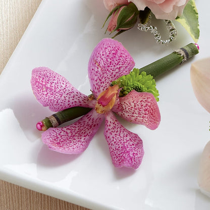 Pink Mokara Boutonniere –  Lovely Flowers And Gifts, Islip Terrace NY