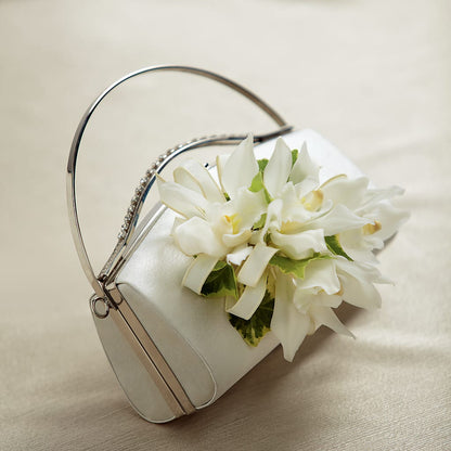 White Purse Decor –  Lovely Flowers And Gifts, Islip Terrace NY