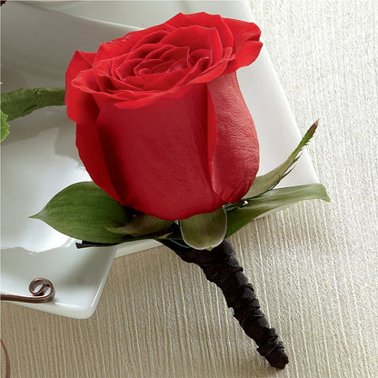 Red Rose Boutonniere –  Lovely Flowers And Gifts, Islip Terrace NY